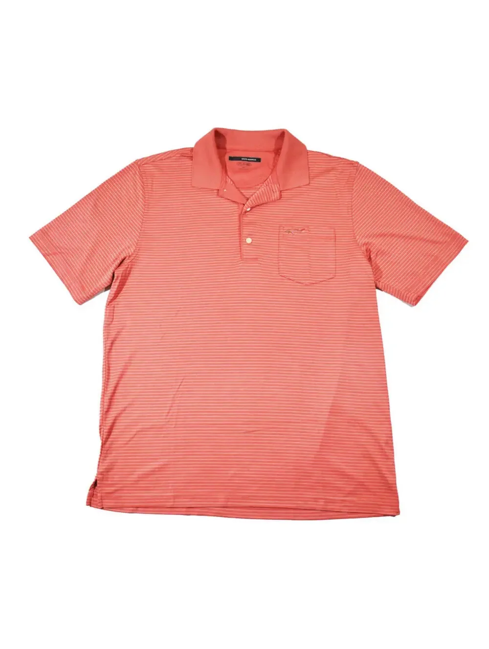 Greg Norman The Shark Golf Course Country Club Stripe Peach Polo Size Medium